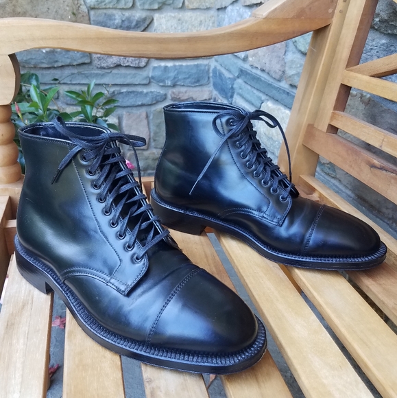 alden cap toe cordovan boots